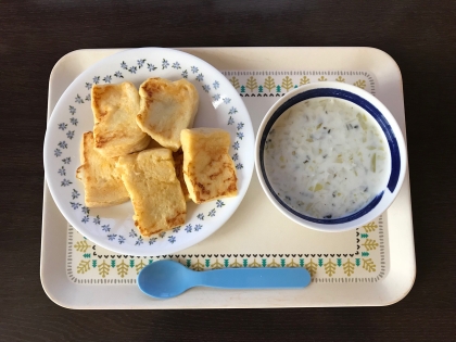 子どもの朝ごはんに簡単に作れました♪