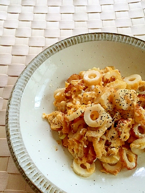 ちくわと玉子の炒めもの✿