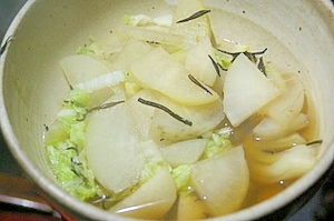 大根と白菜とひじきのさっと煮