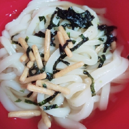 アレンジ♪冷凍うどんと茶漬けの素で♪お茶漬けうどん