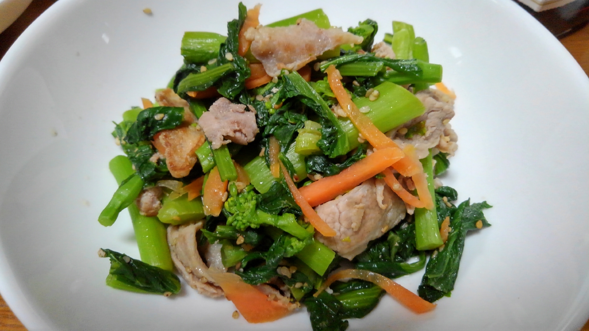 くきたちと豚肉の野菜炒め
