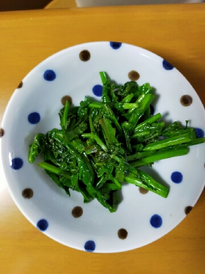 冬菜のごま油炒め。