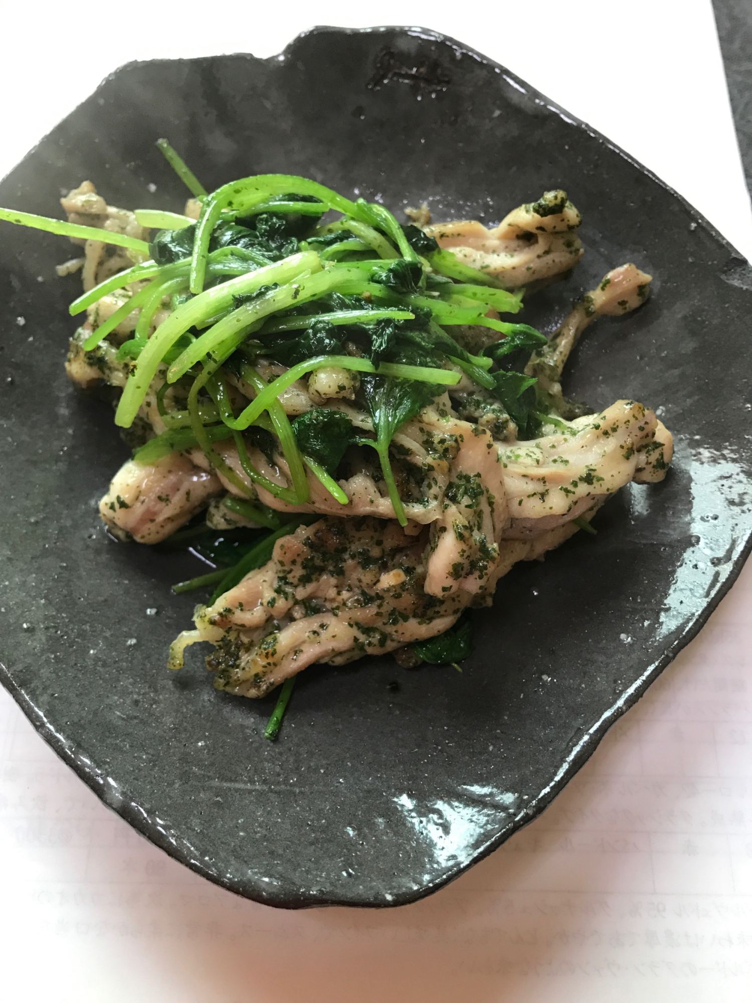 せせりと三つ葉の青じそふりかけ炒め レシピ 作り方 By You花凛 楽天レシピ せせりと三つ葉の青じそふりかけ炒め レシピ 作り方 By You花凛 楽天レシピ