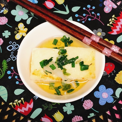 厚揚げと青梗菜としめじの中華餡風煮