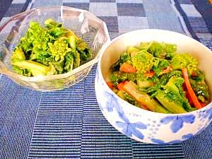 一度に二品！菜の花のからし和え＆菜の花のナムル♪