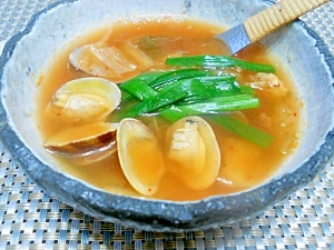 韓国風 あさりとキムチのスープ♪