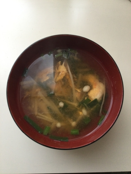 ニラ卵の味噌汁