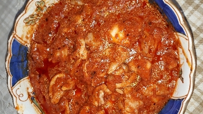 茄子ときのこがたっぷりの鶏肉トマト煮