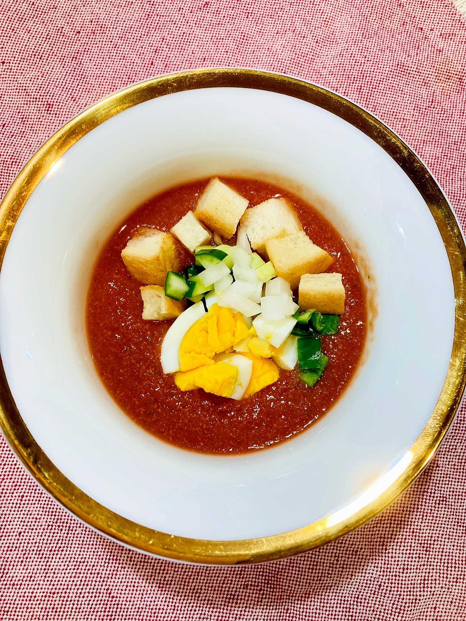 ♦️ガスパチョをトッピングでご馳走に♪