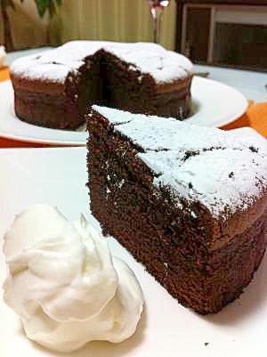 ワインと食べるケーキ ほろ苦ガトーショコラ レシピ 作り方 By あんちょこりん 楽天レシピ