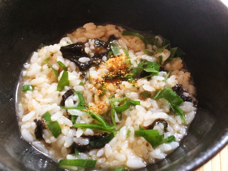 コンビニおにぎりアレンジ梅雑炊