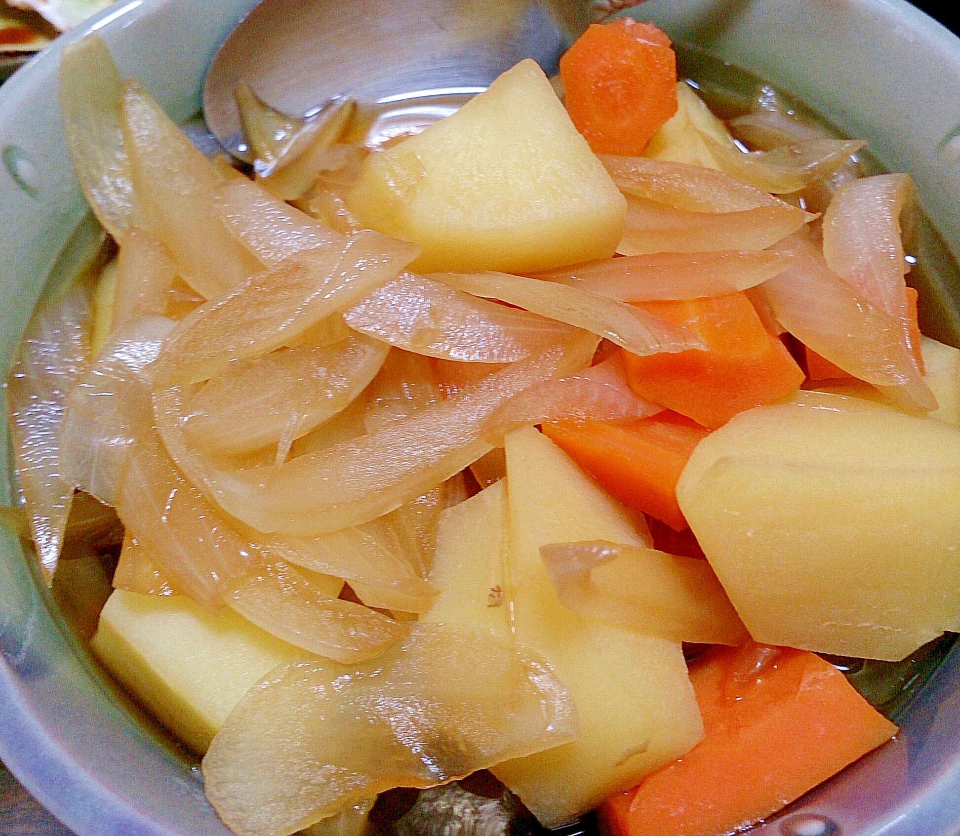 野菜のだしで！肉なしじゃがいもの煮物