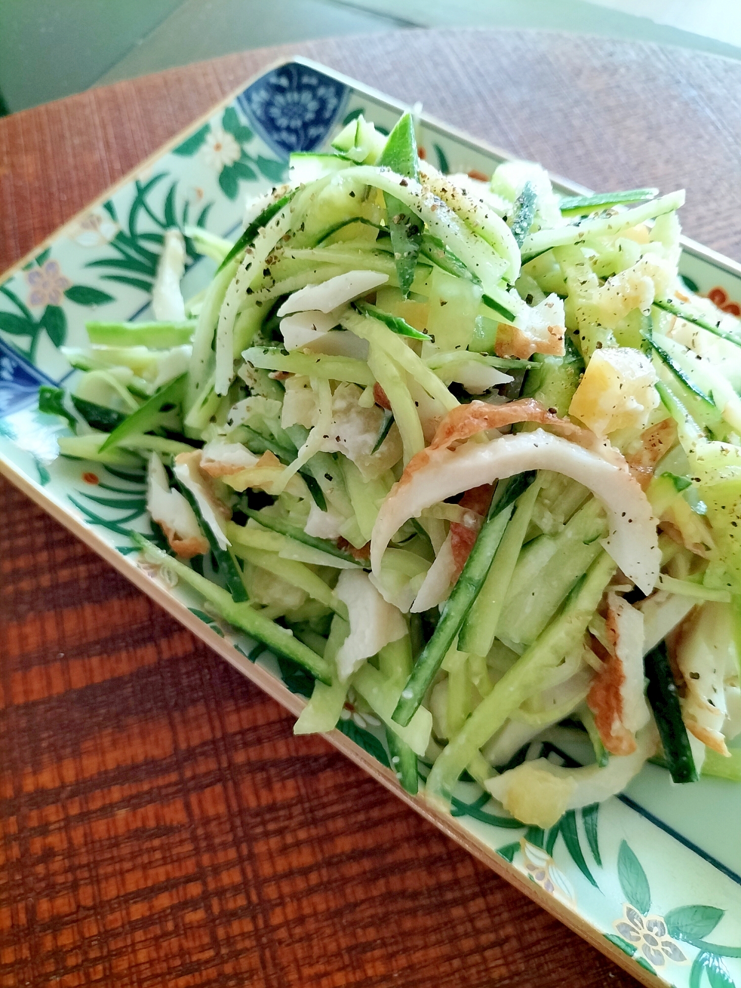 きゅうりとちくわの数の子わさび漬け和え♪