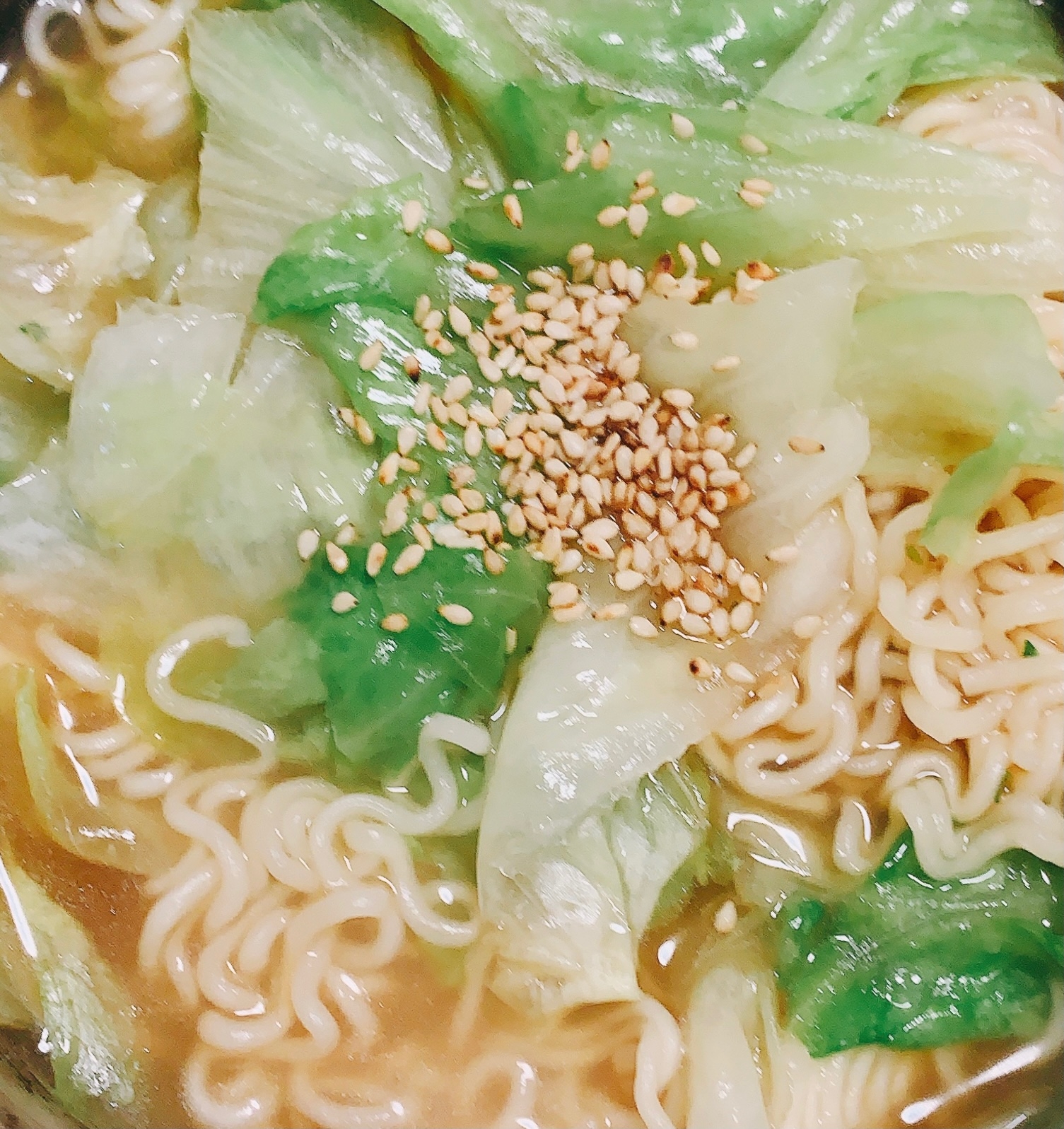 インスタントアレンジ☆緑の野菜の山椒ラーメン