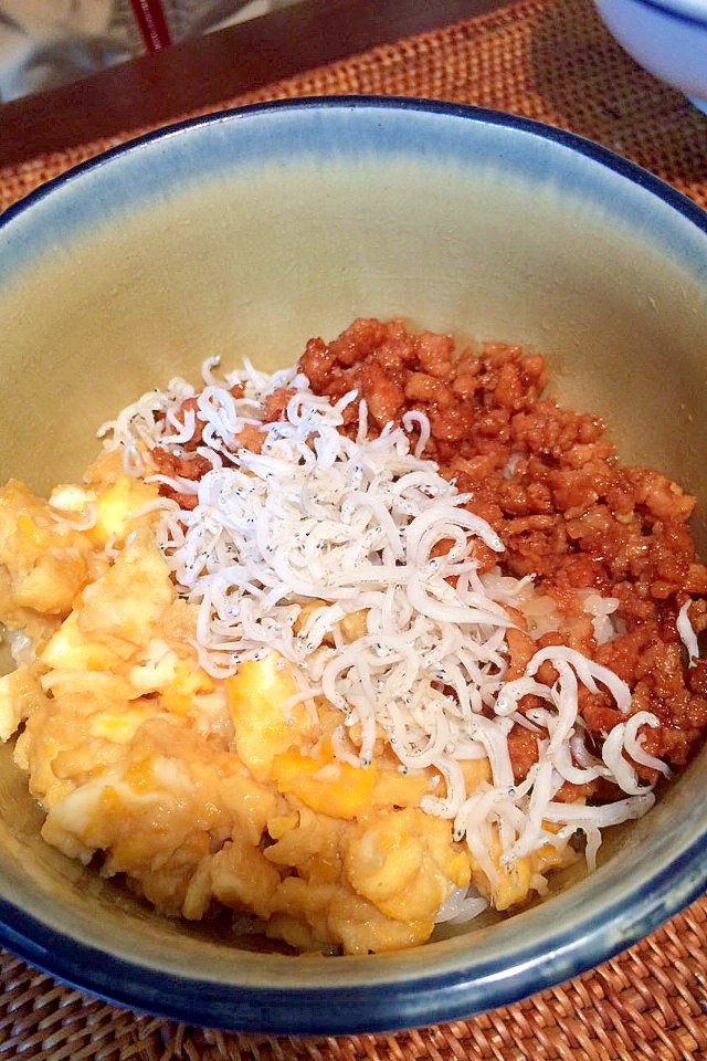 シラス鶏そぼろご飯