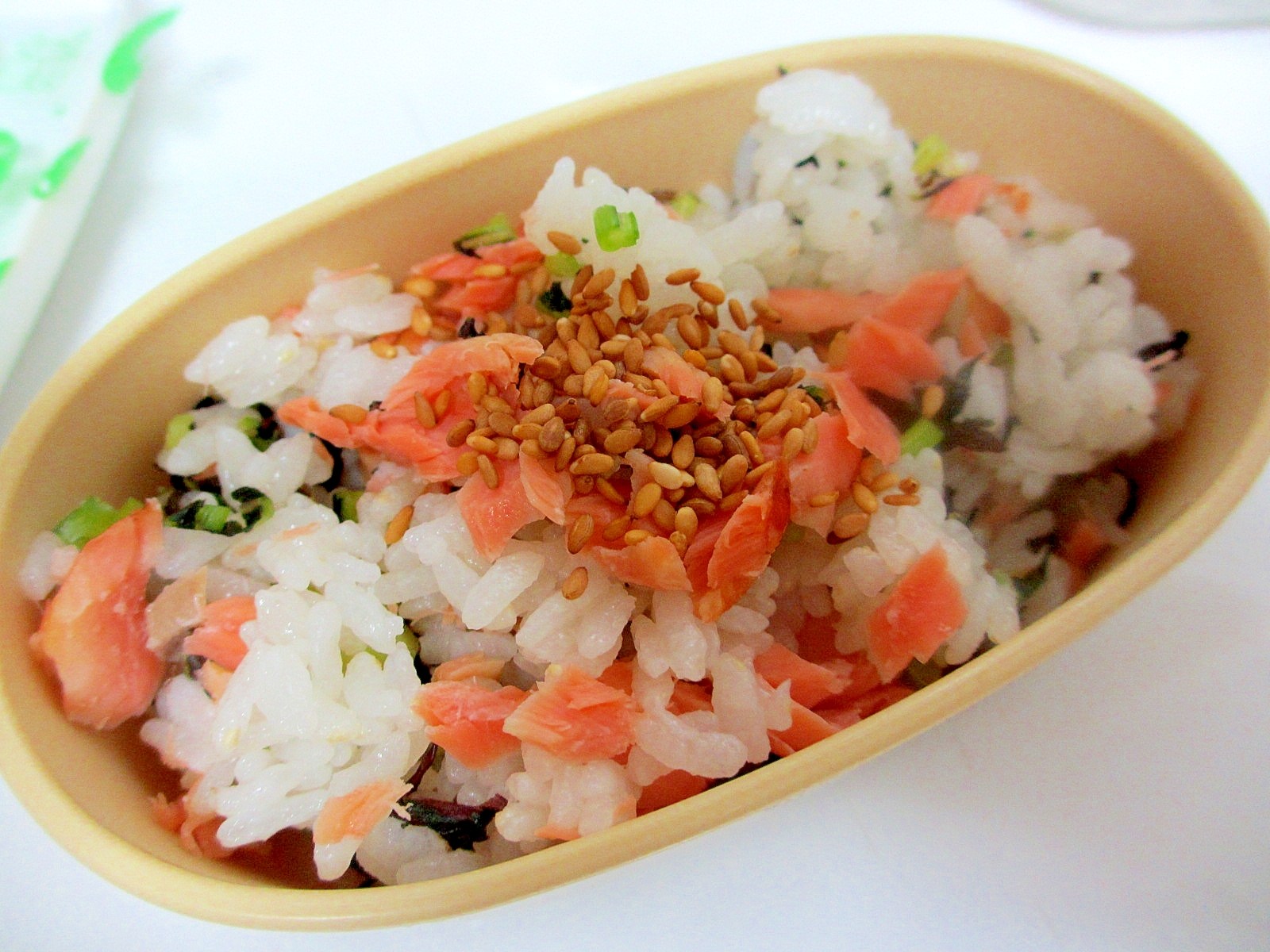 赤からし菜と鮭の混ぜご飯