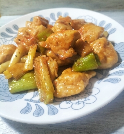 鶏むね柔らか♡鶏むね肉で串なしねぎま(たれ味)