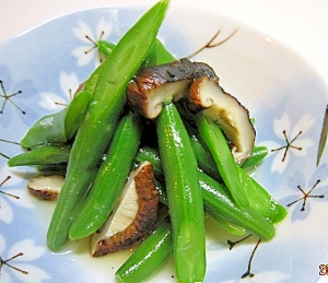 フライパンで　野菜が高い　冷凍インゲンおひたし