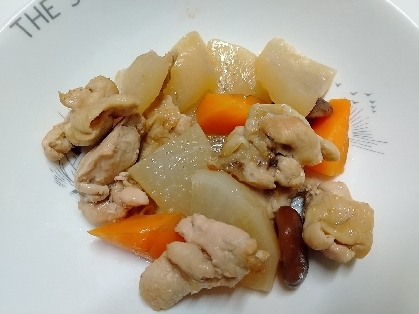 大根と干し椎茸鶏肉の煮物