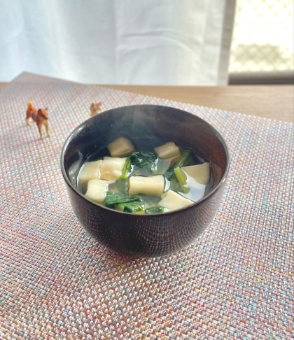 はんぺんと小松菜De味噌汁〜毎日味噌汁〜
