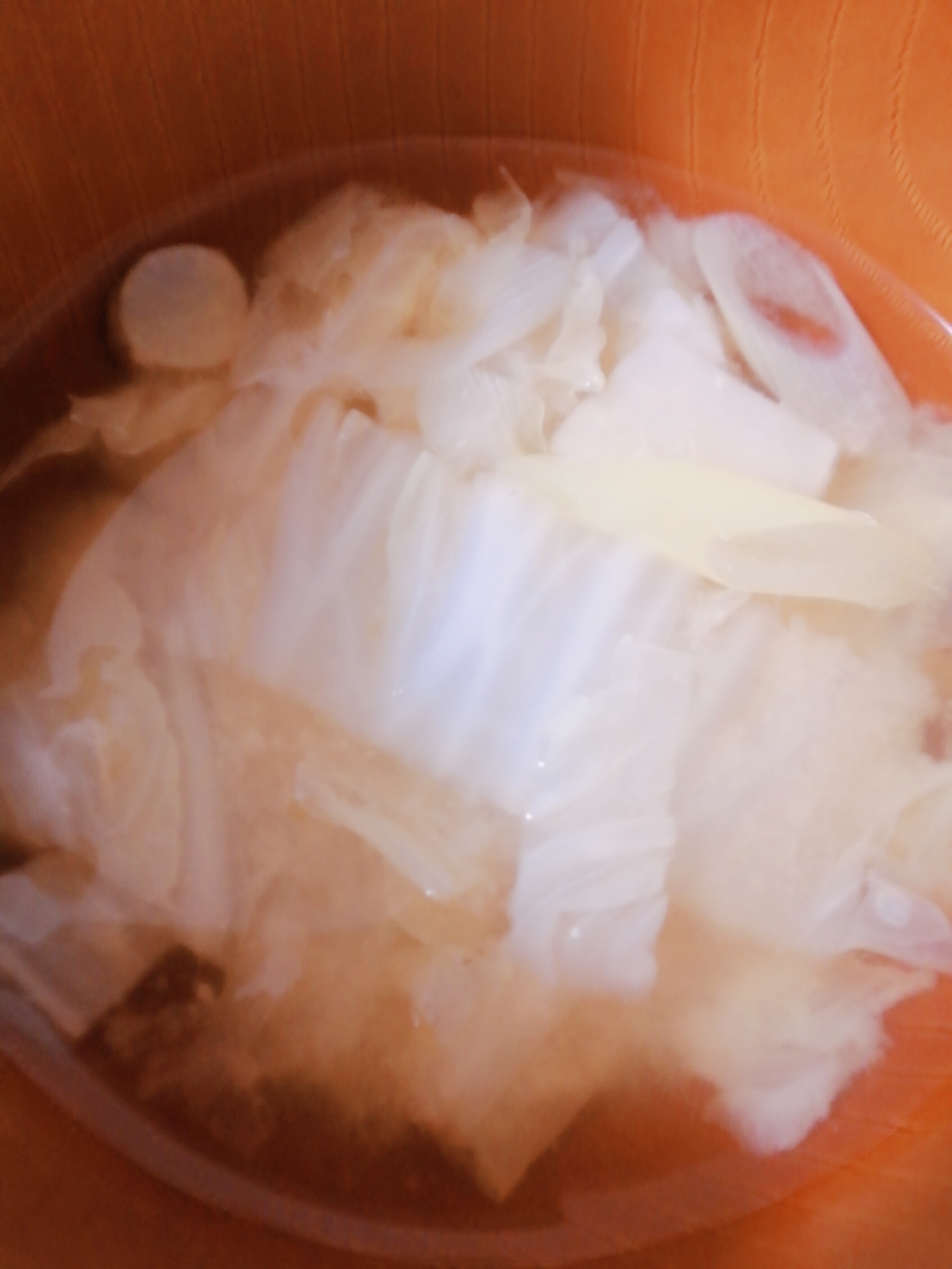 白菜と菊芋の味噌汁