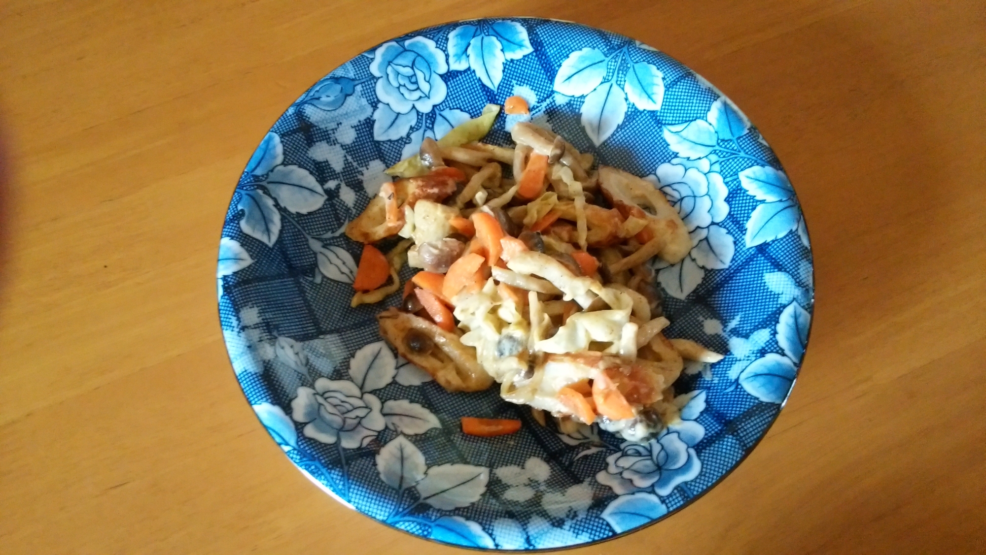 ちくわと野菜のカレーマヨ炒め