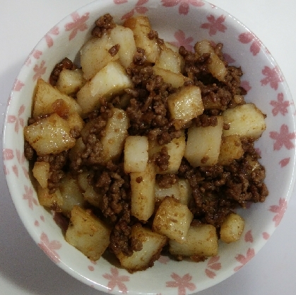 レンチンで便利ですね！♪柔らかくしてそのまま肉味噌と和えました☆ご馳走様でした(≧∀≦)