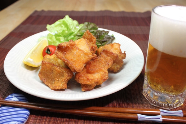 晩酌のお供に！ 鶏もも肉の唐揚げ ニンニク醤油味