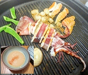 海鮮鉄板焼きはピリ辛マヨ醤油で レシピ 作り方 By Ruby Nao 楽天レシピ