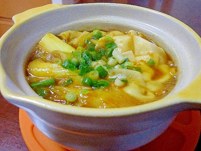 お一人様用。餃子カレー鍋♪