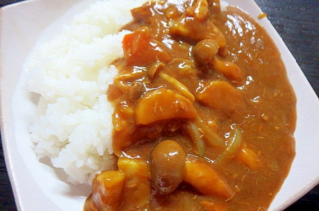 さつま芋としめじのツナカレー