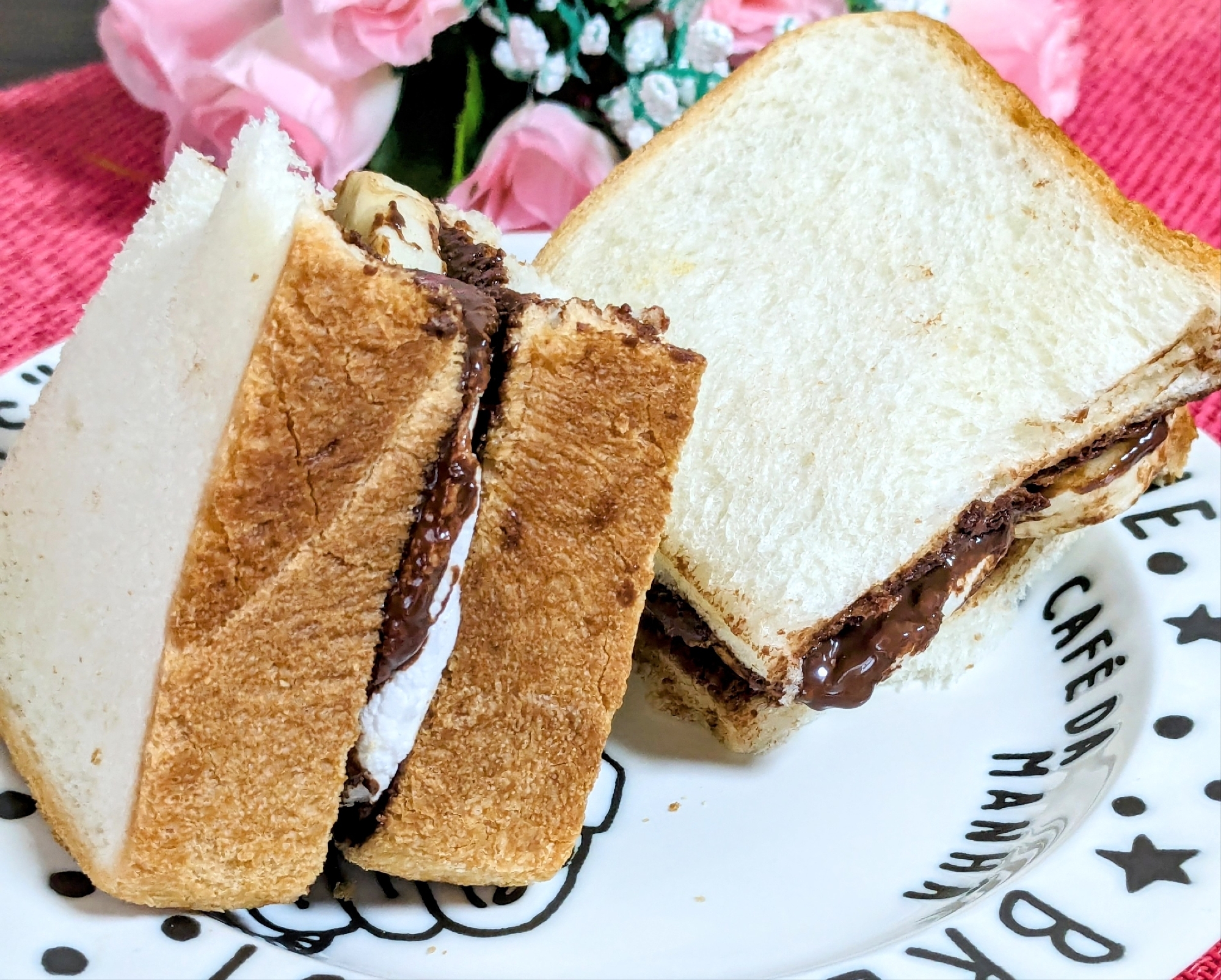 〜マシュマロとチョコバナナのサンドパン〜