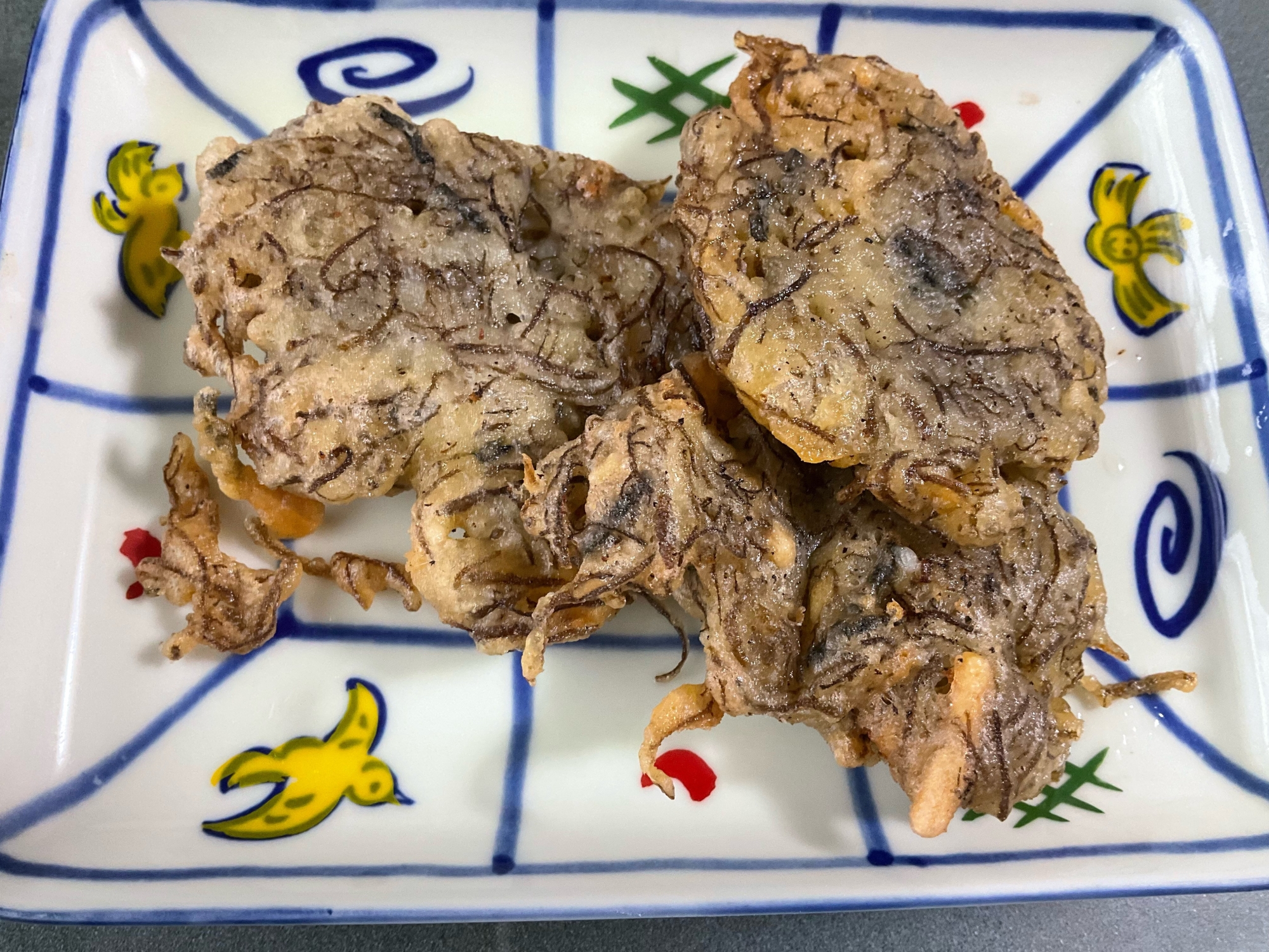 お茶漬け海苔withもずくの天ぷら