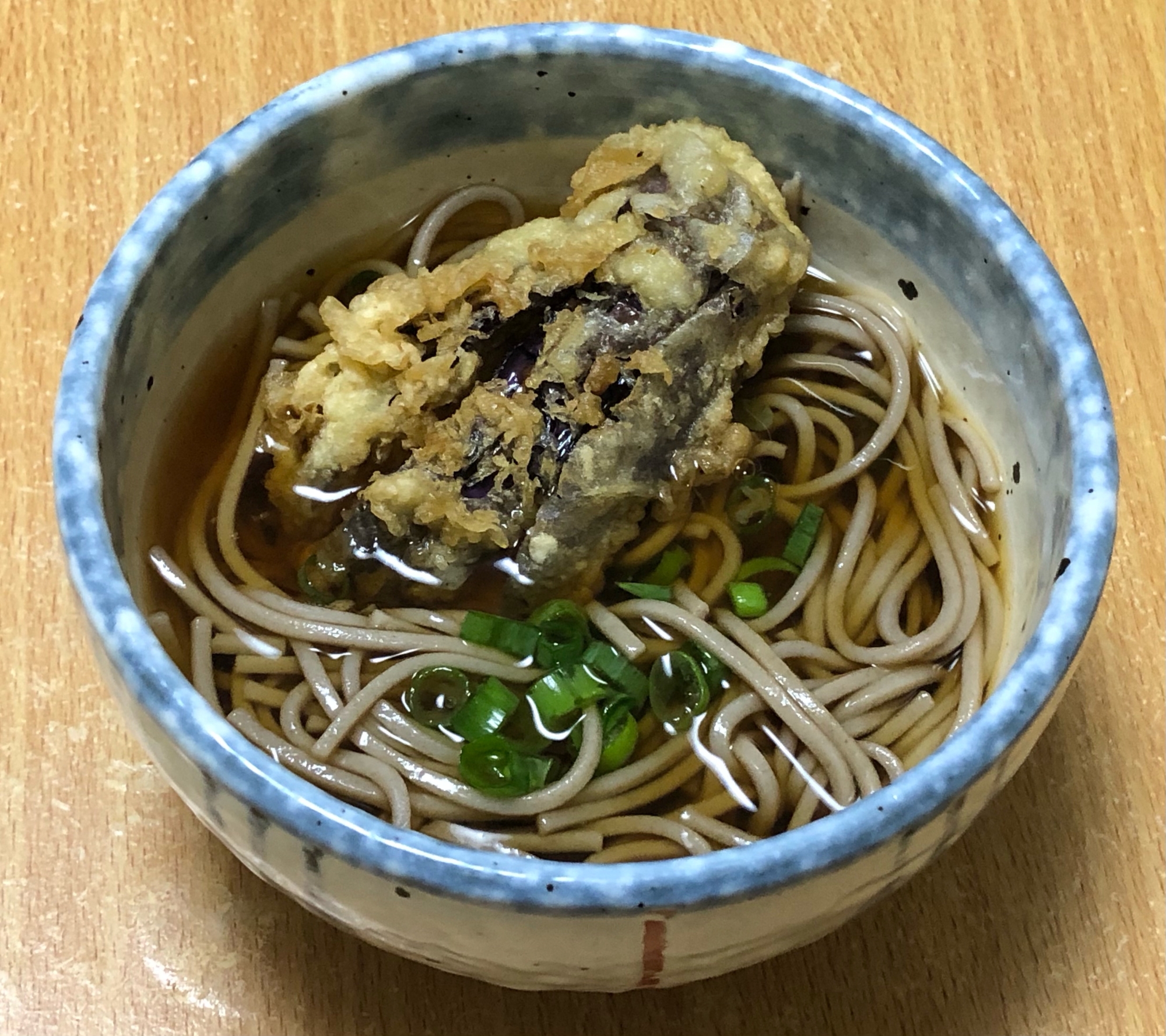 茄子の天ぷらのっけ蕎麦♪