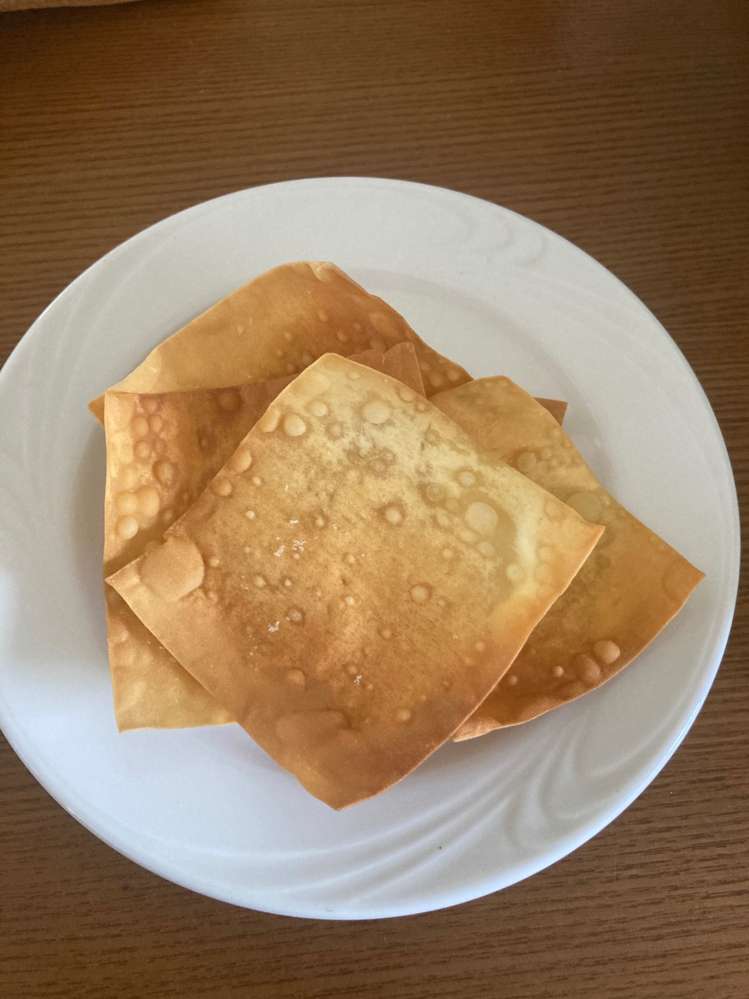 ワンタンの皮 クラッカー風