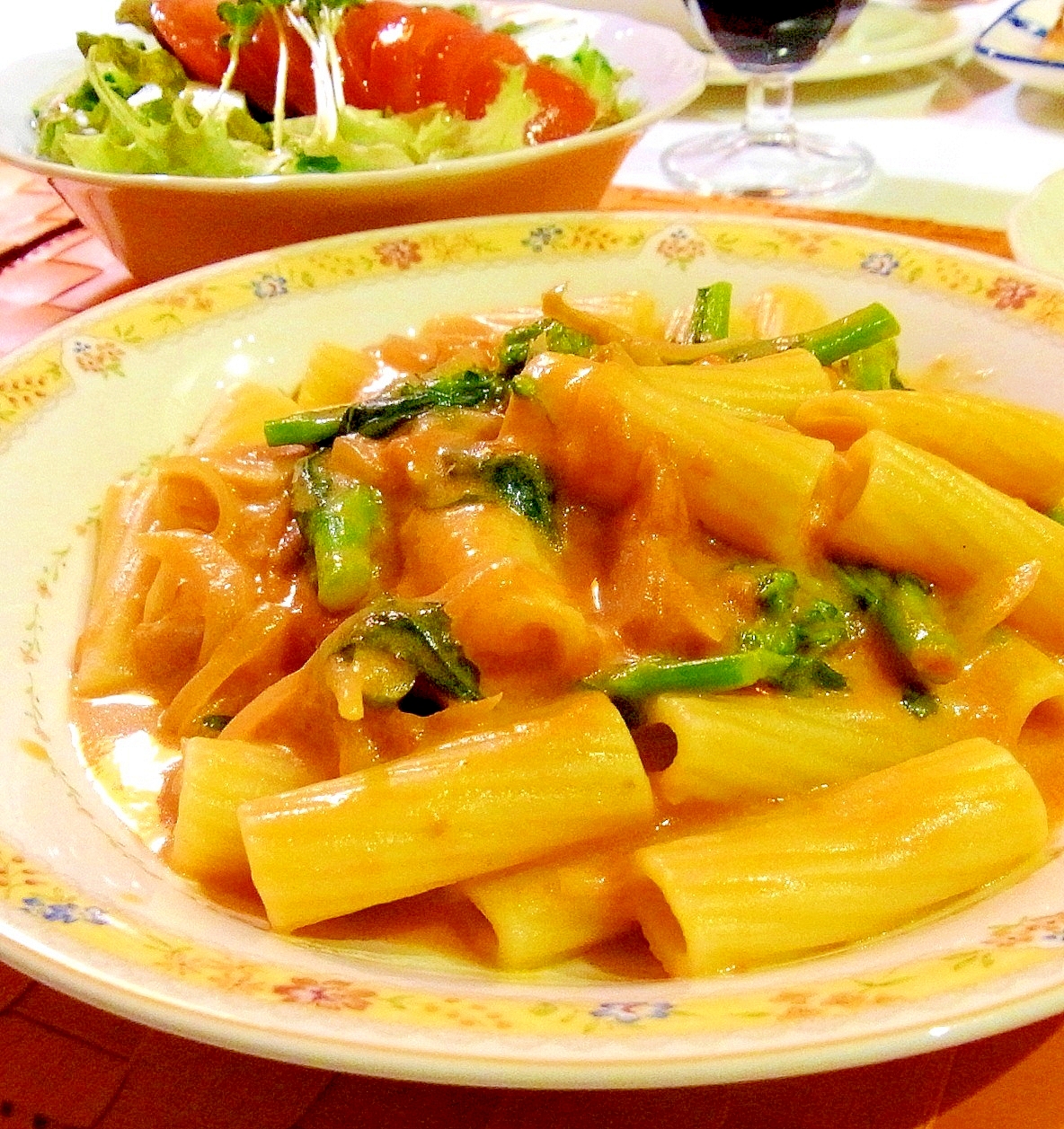 菜の花とベーコンのトマトクリームパスタ レシピ 作り方 By メリッコ 楽天レシピ