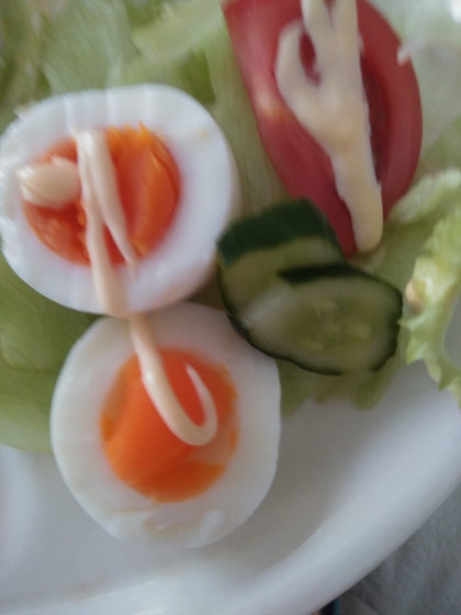 茹で卵とトマトのサラダ