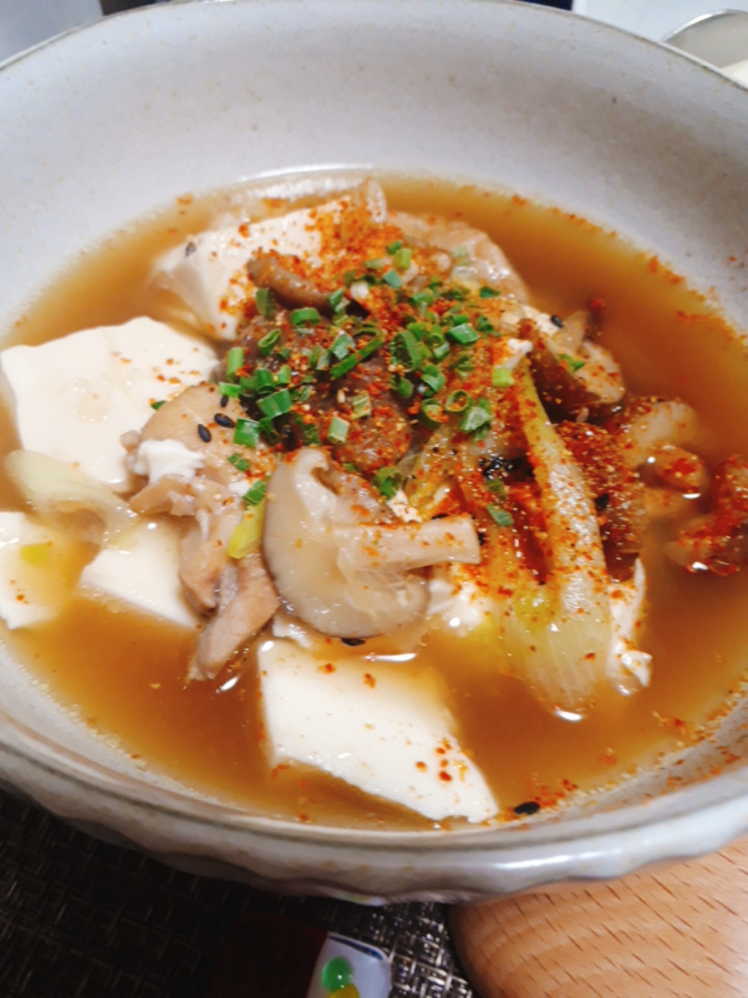 おつまみに♪鶏肉の豆腐煮