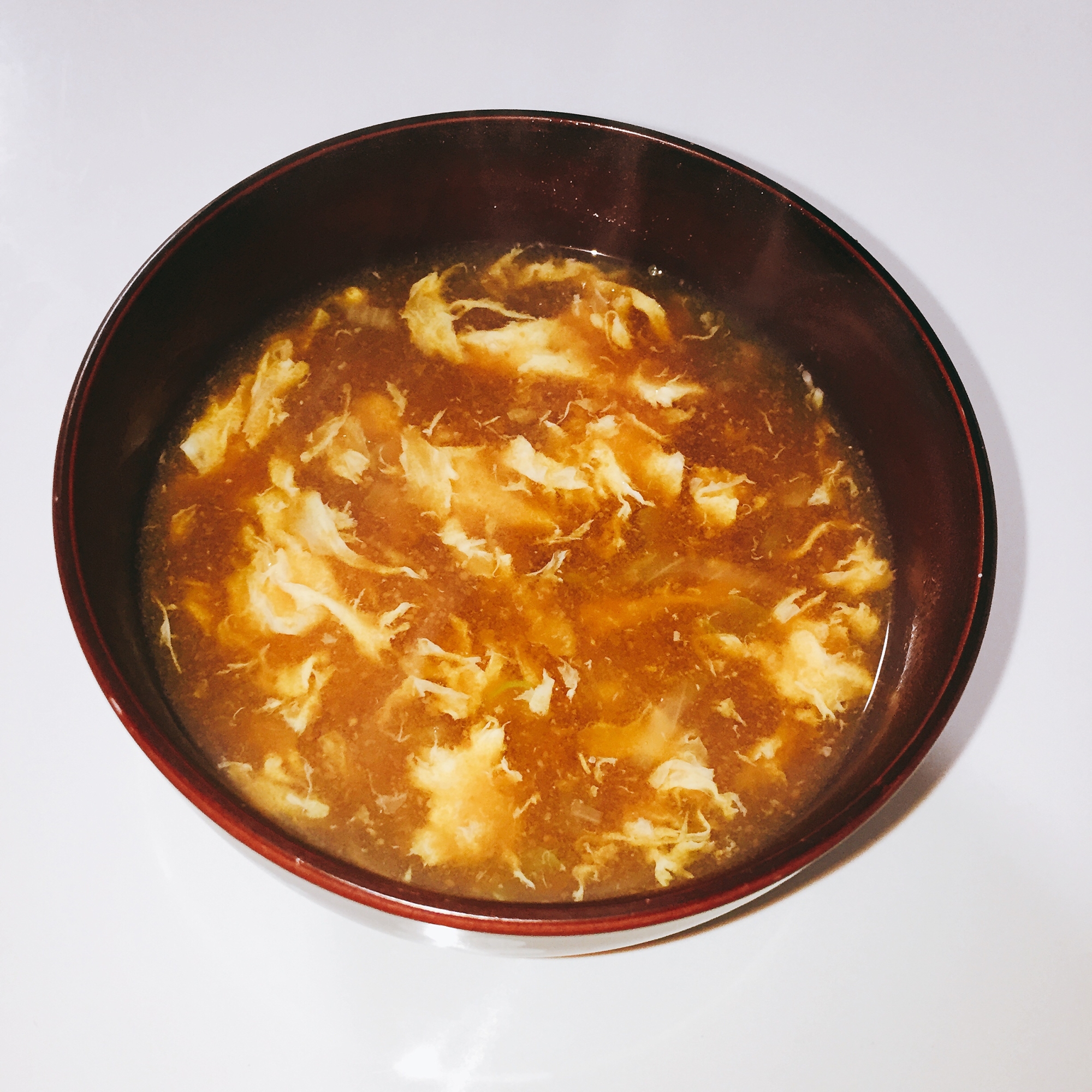 温まるよ♬ 玉ねぎと卵の味噌スープ