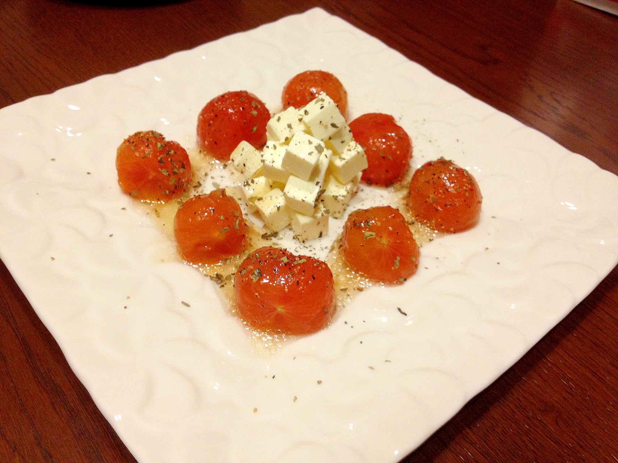 ミニトマトとクリームチーズのおつまみ レシピ 作り方 By くっく マニアン 楽天レシピ