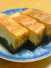 黒×白☆ザクザク濃厚簡単チースケーキバー
