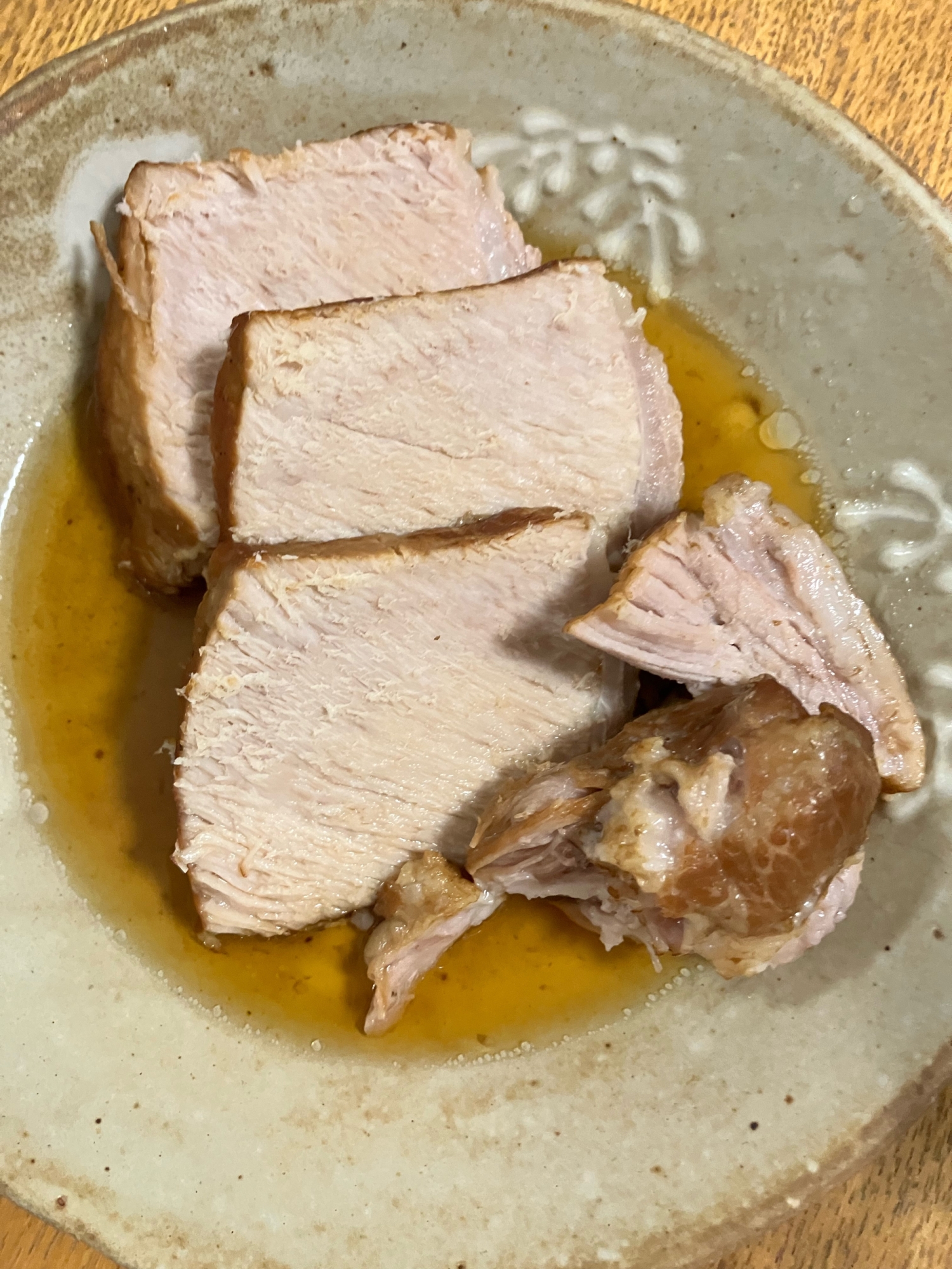 圧力鍋で豚ロースかたまりを煮る