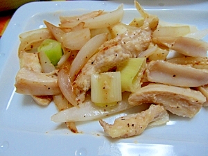 塩麹で✿鶏軟骨と玉ねぎの炒め物
