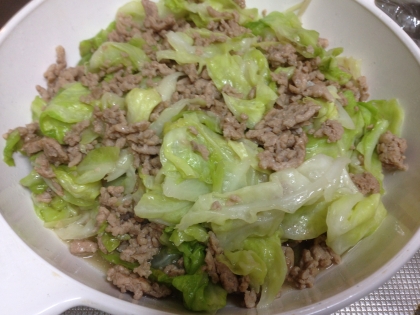 簡単キャベツひき肉あんかけ