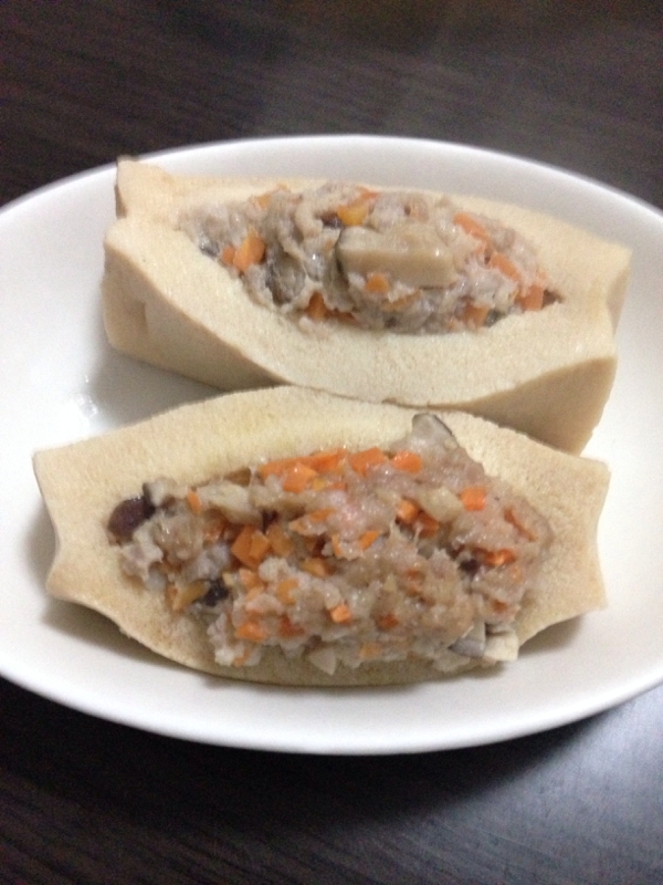 高野豆腐の肉詰め 糖質制限