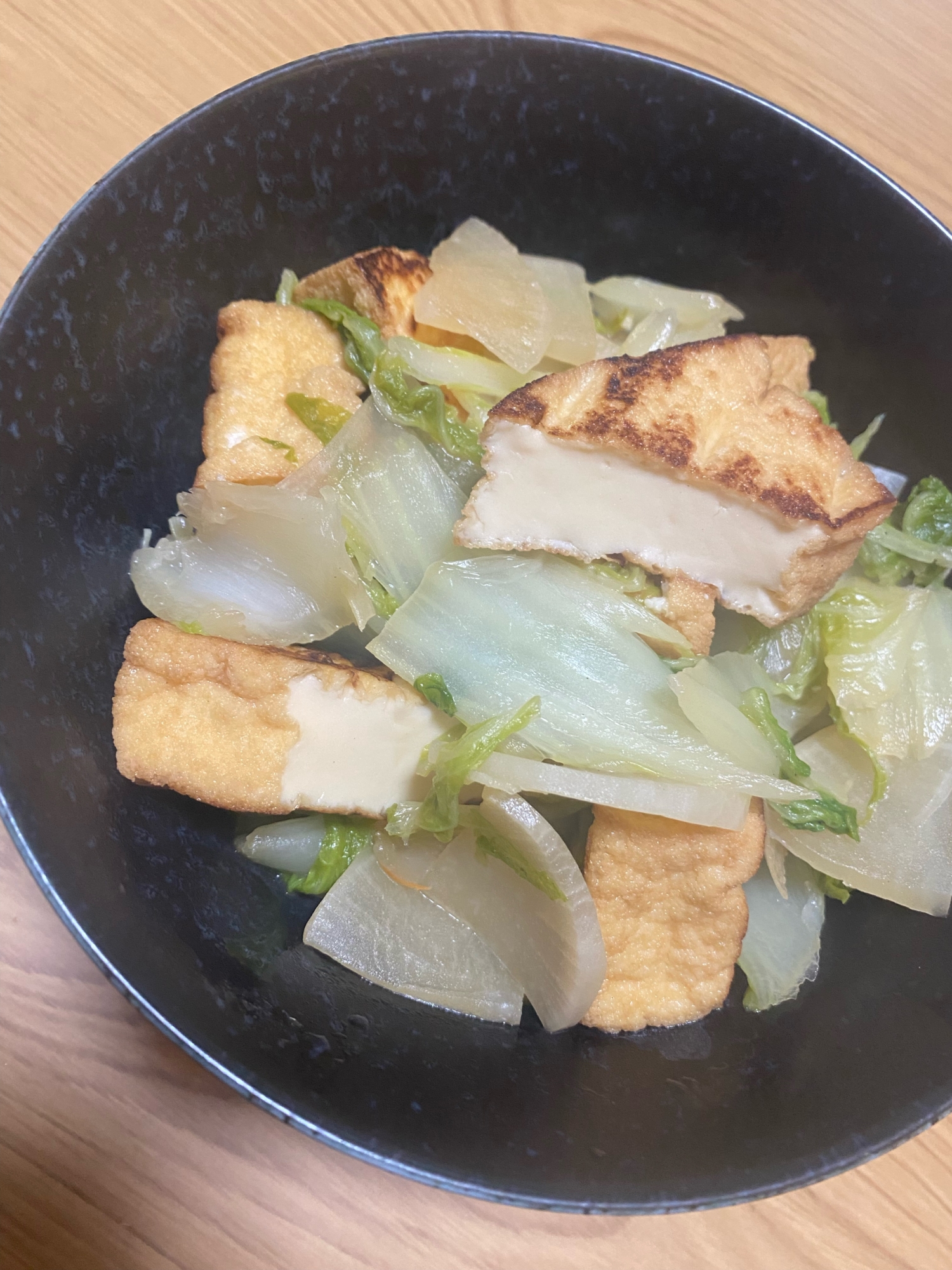 白菜と厚揚げの優しい煮物