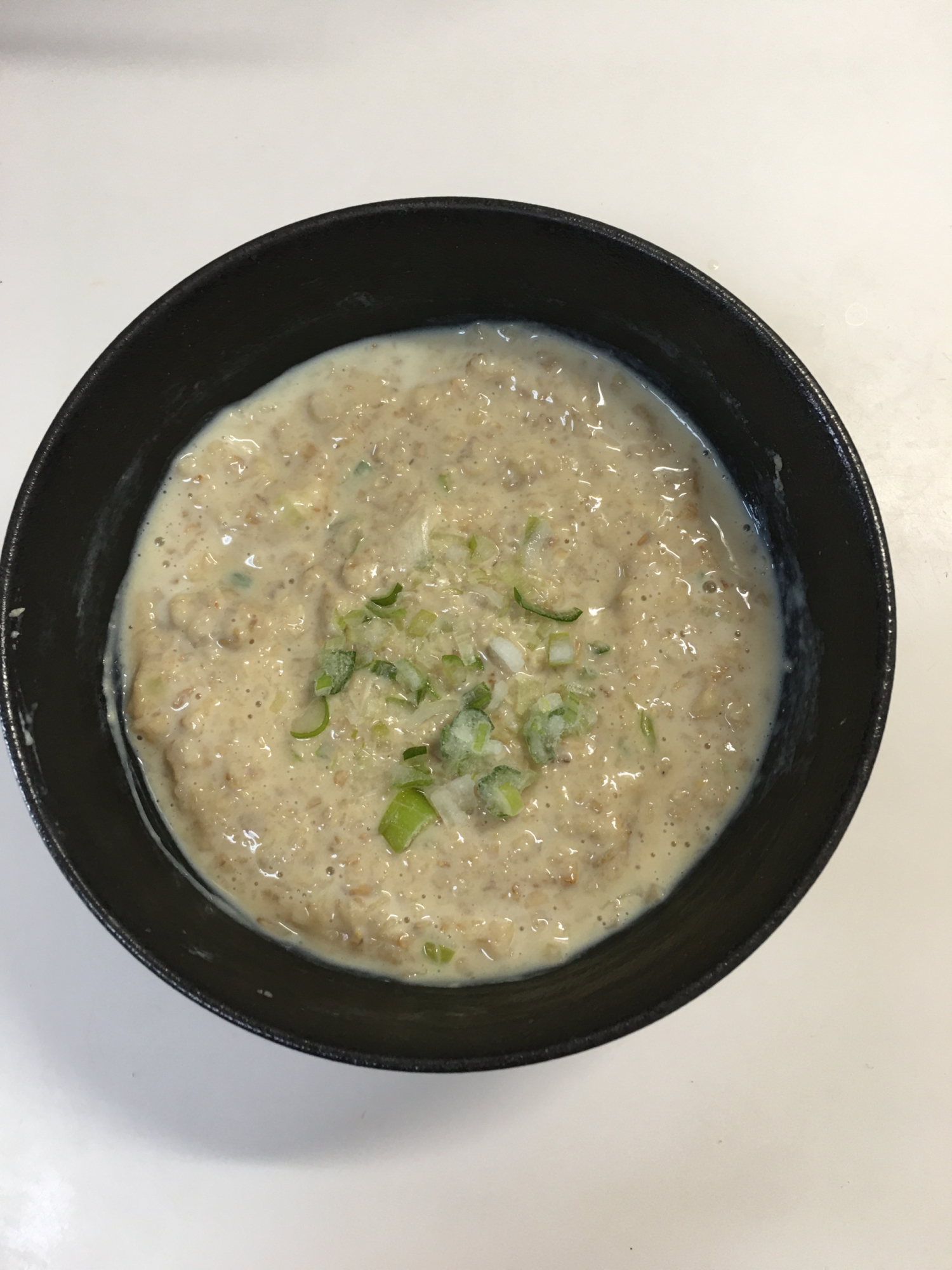 レンジで簡単!⭐オートミールの味噌粥