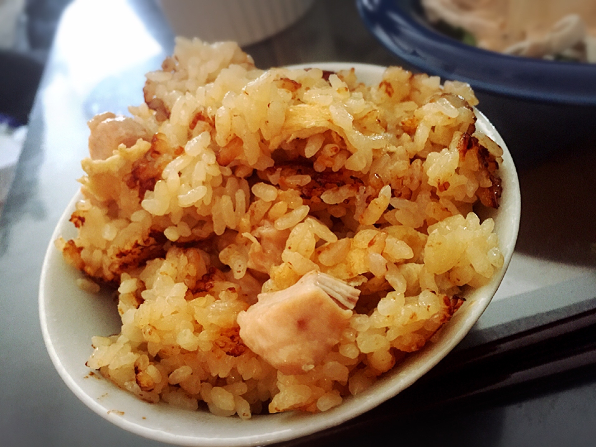 炊飯器調理＊油揚げと鶏肉の炊き込みご飯