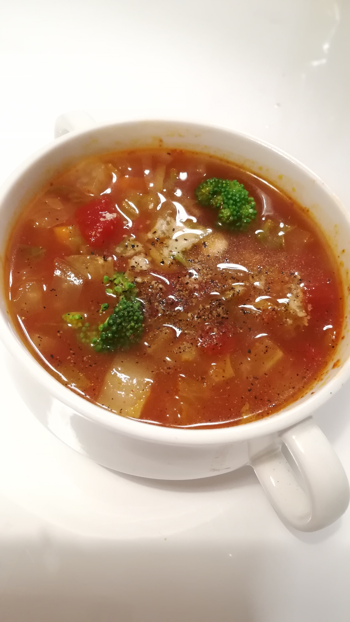 大根と白菜たっぷり☆冬のポカポカトマトスープ