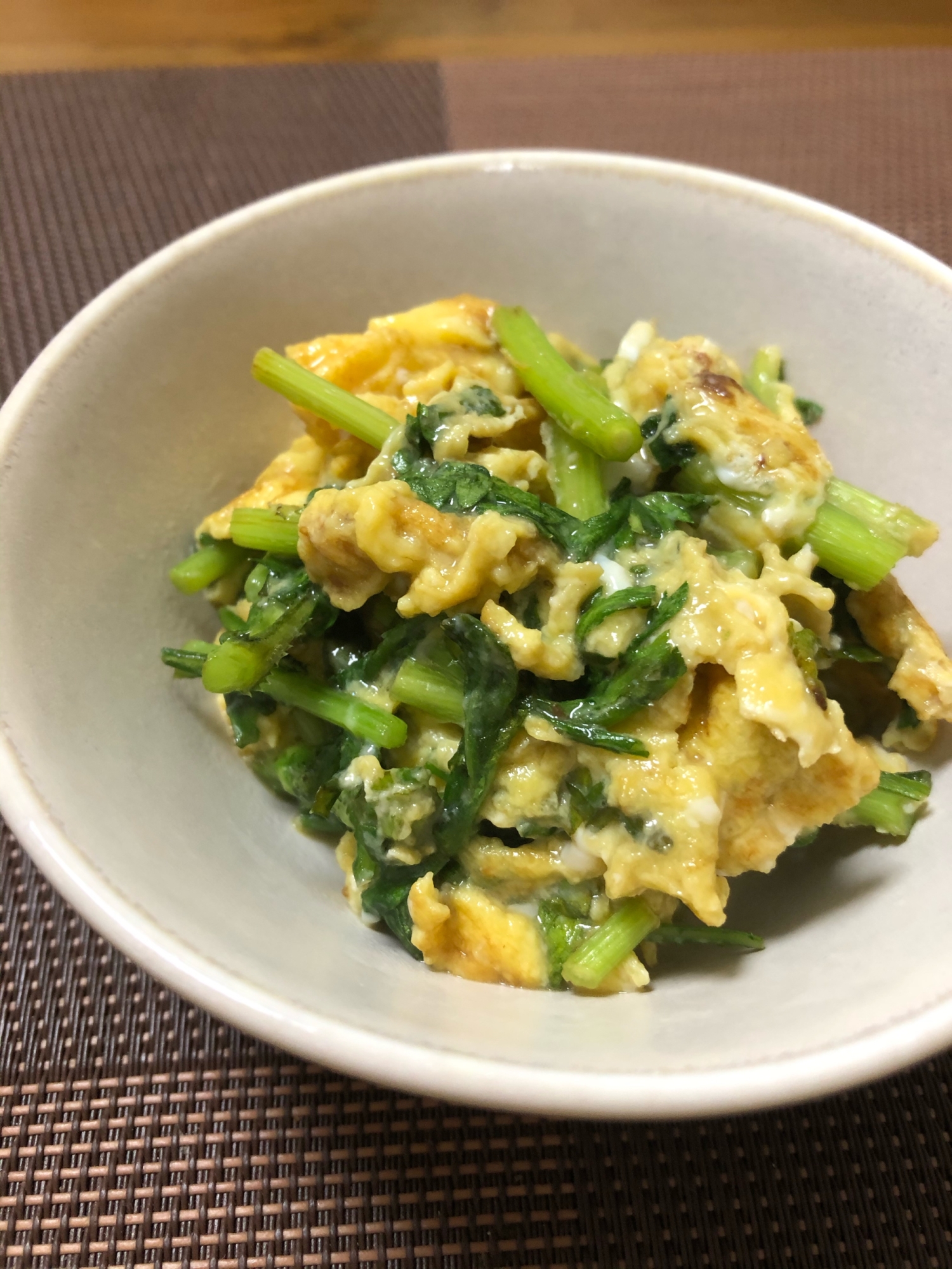 菊菜の卵とじ